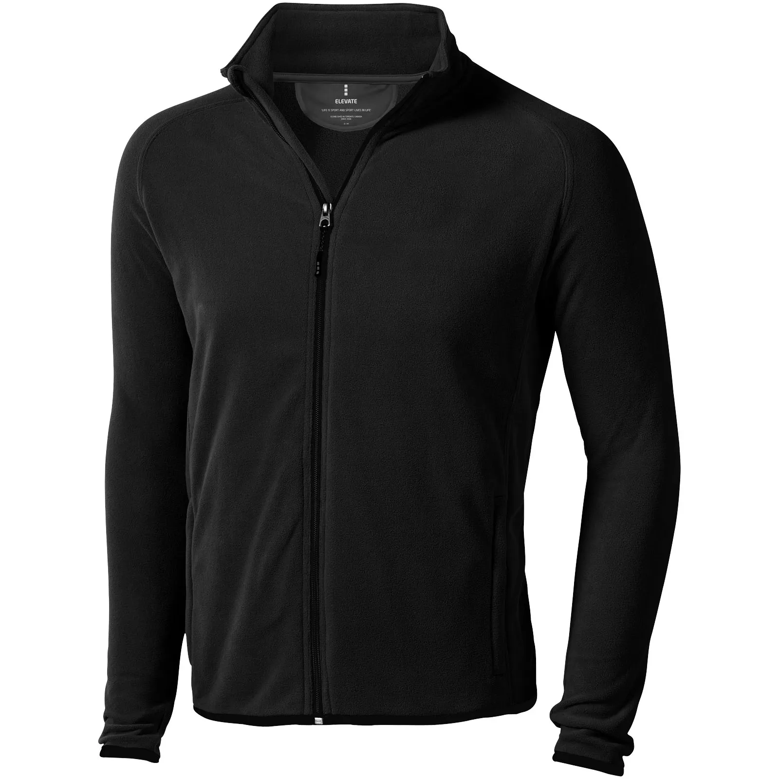 Brossard fleece heren jas met ritssluiting Zwart