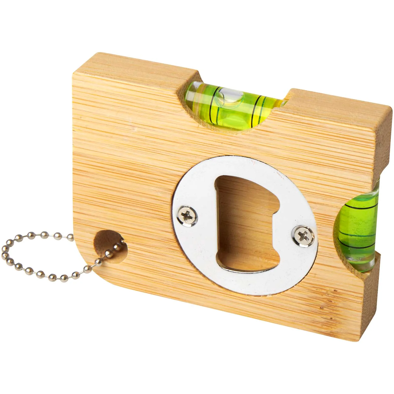 Levo flesopener van bamboe met waterpas  Natuur