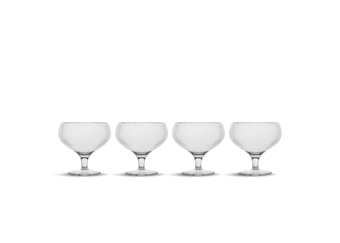Billi coupe glas set van 4 Transparant