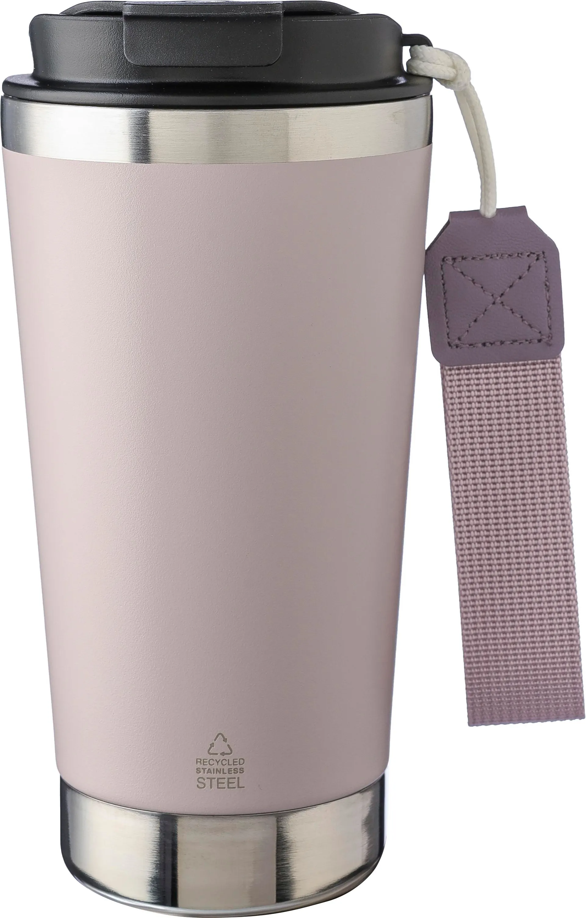 Dubbelwandige thermosbeker Kayla | Gerecycled | 500 ml pastel roze