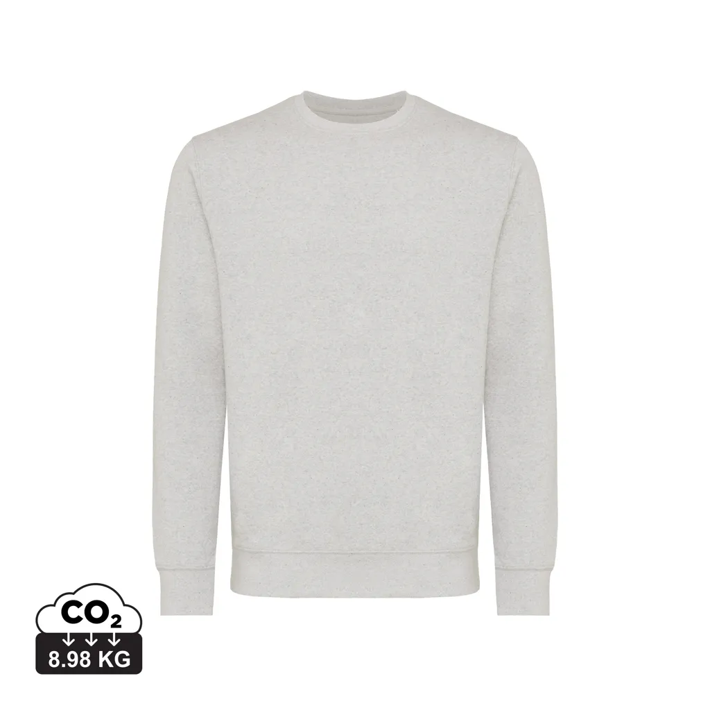 IQONIQ Etosha lichtgewicht gerecycled katoen sweater light heather grey