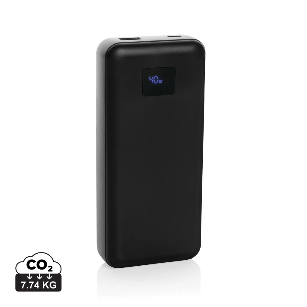 Gridley RCS gerecycled plastic 20000 65W laptop powerbank zwart