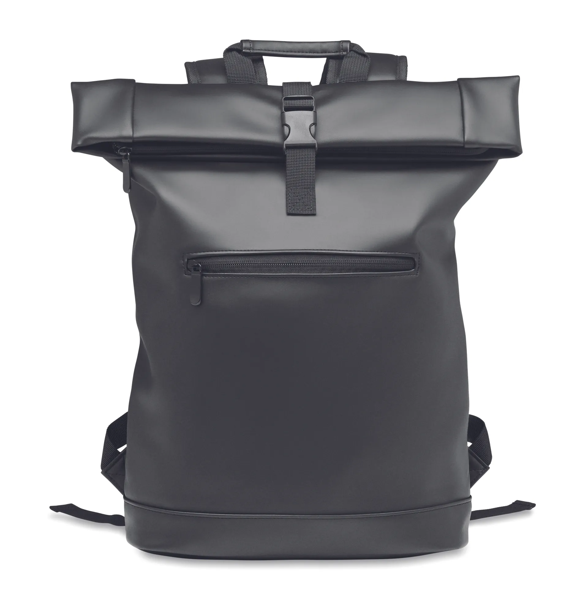 Laptop Rolltop rugzak PU Zwart