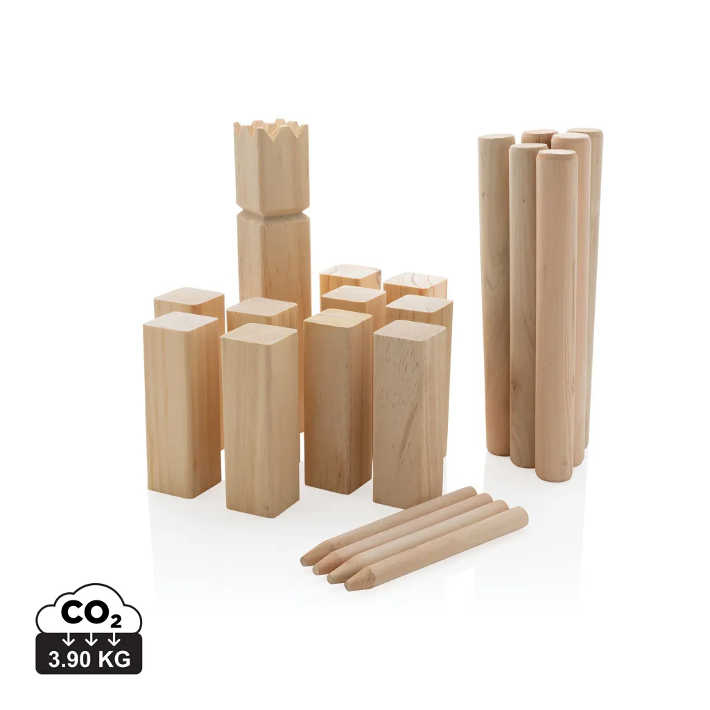 Houten kubb set bruin