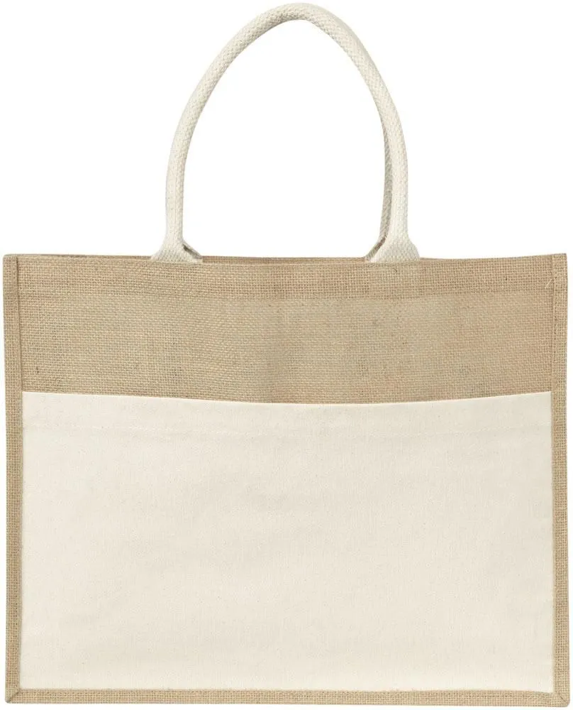 Jute tas Livvie | Gelamineerd | 325 g/m² naturel