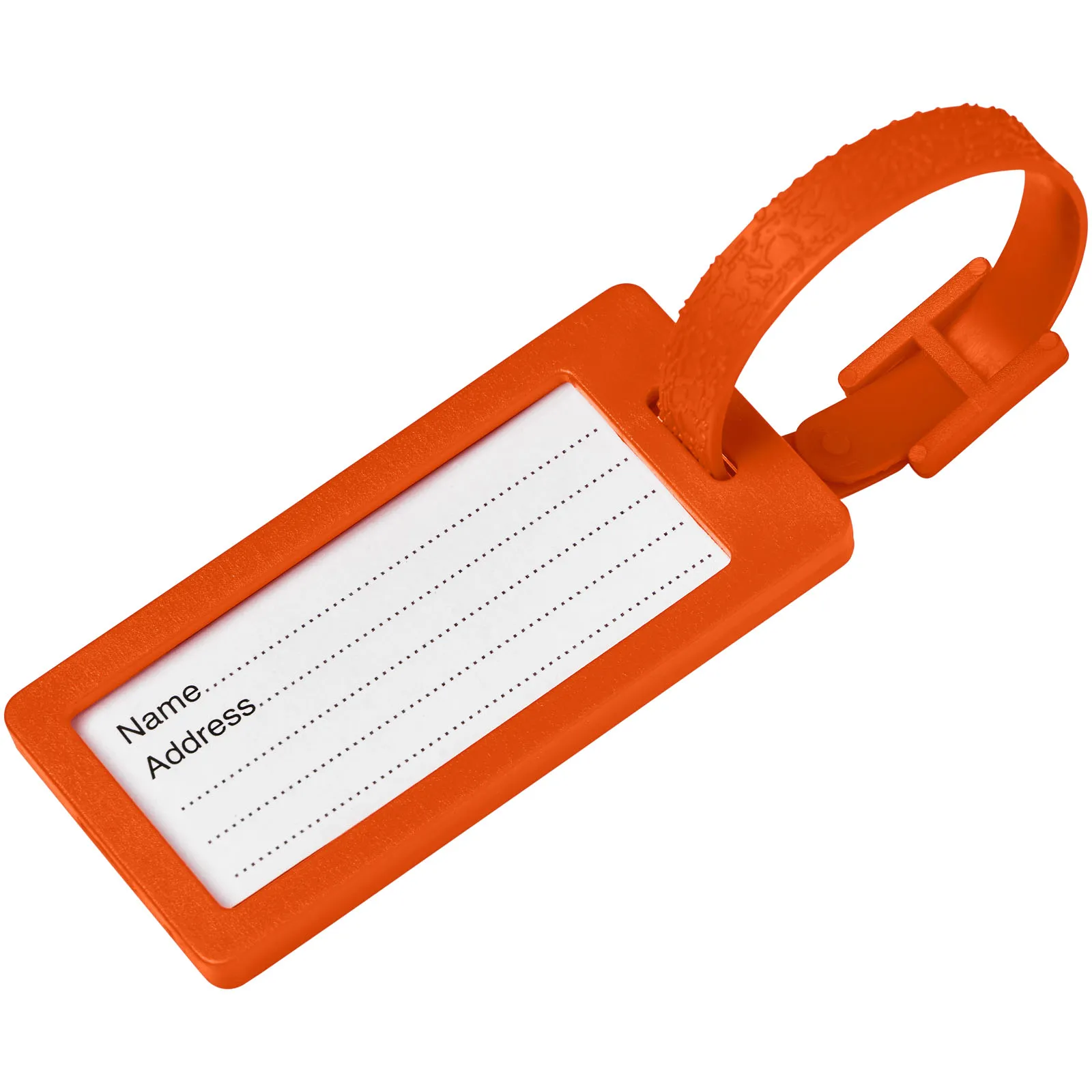 River gerecycled bagagelabel met venster Oranje