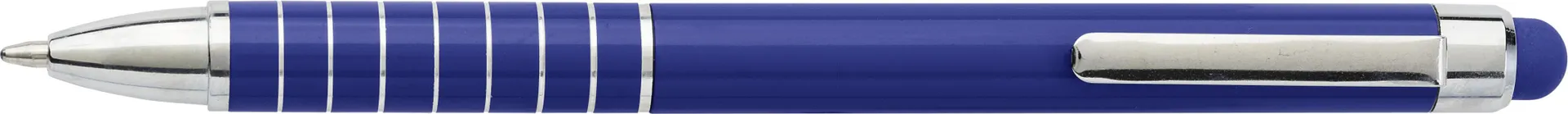 Balpen Oliver | Aluminium | Stylus kobaltblauw
