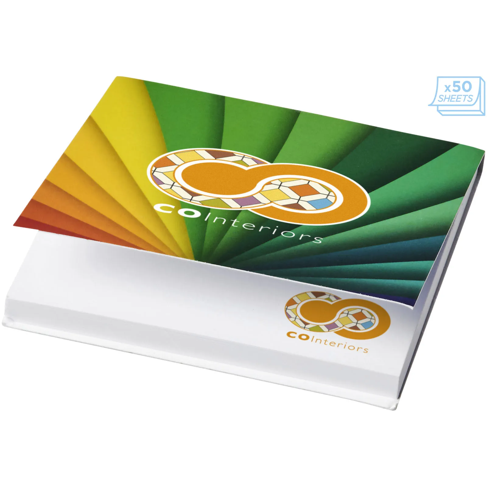 Sticky-Mate® softcover sticky notes 75x75mm Wit
