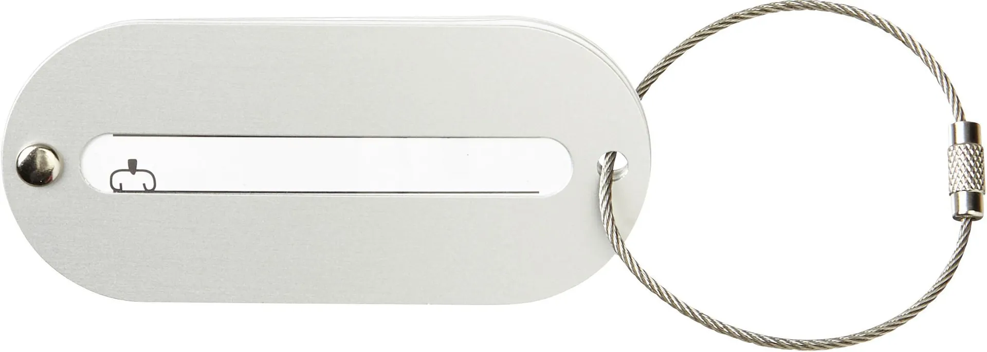 Aluminium bagagelabel Isa zilver