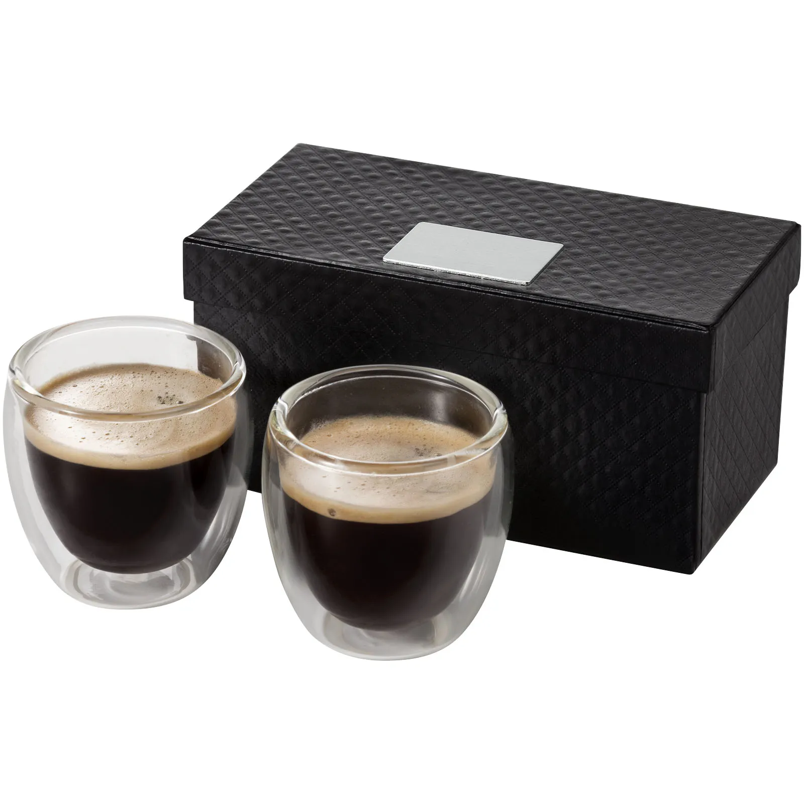 Boda 2 delige espressoset van glas Transparent