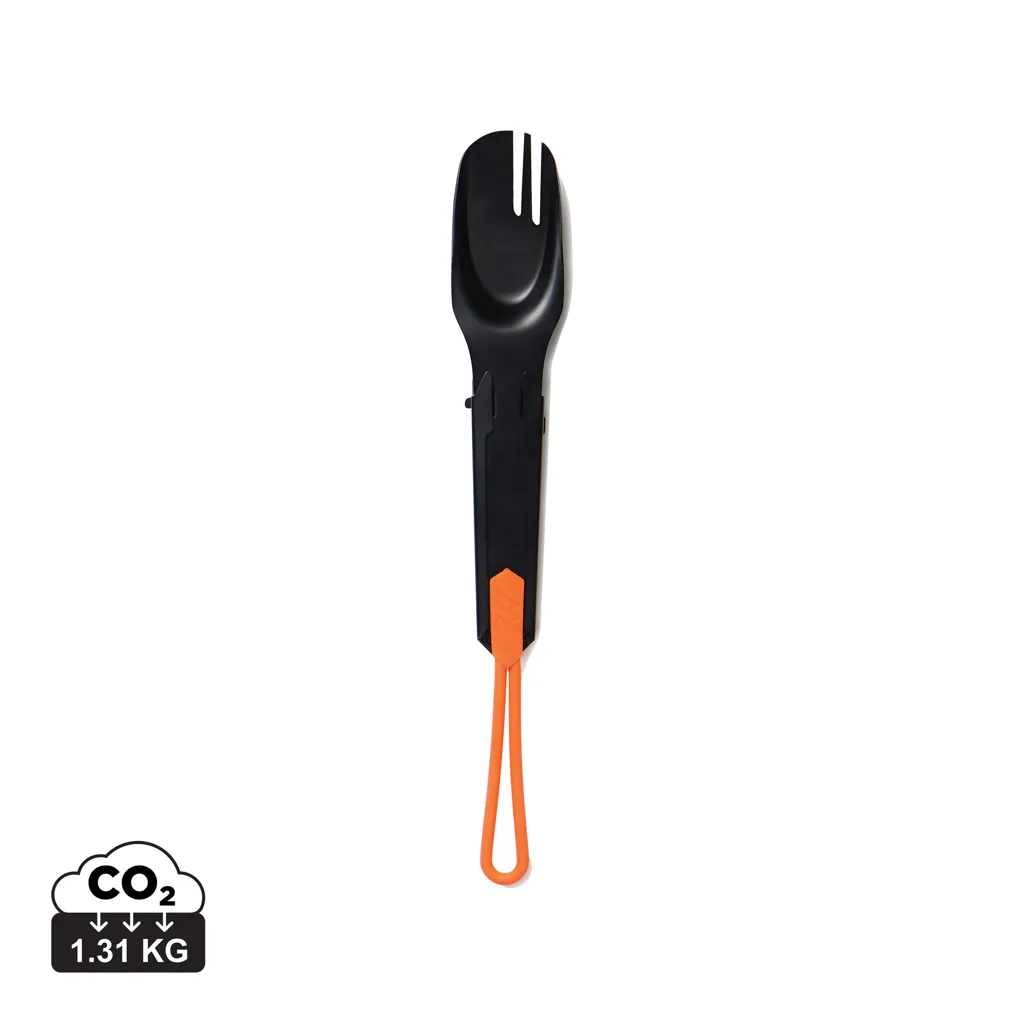 Nordic Drift Trail 4-in-1 outdoor bestek set zwart