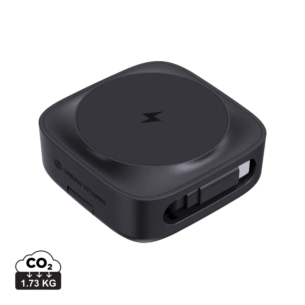 Urban Vitamin Goleta 2-in-1 15 W magn. draadloze oplader zwart