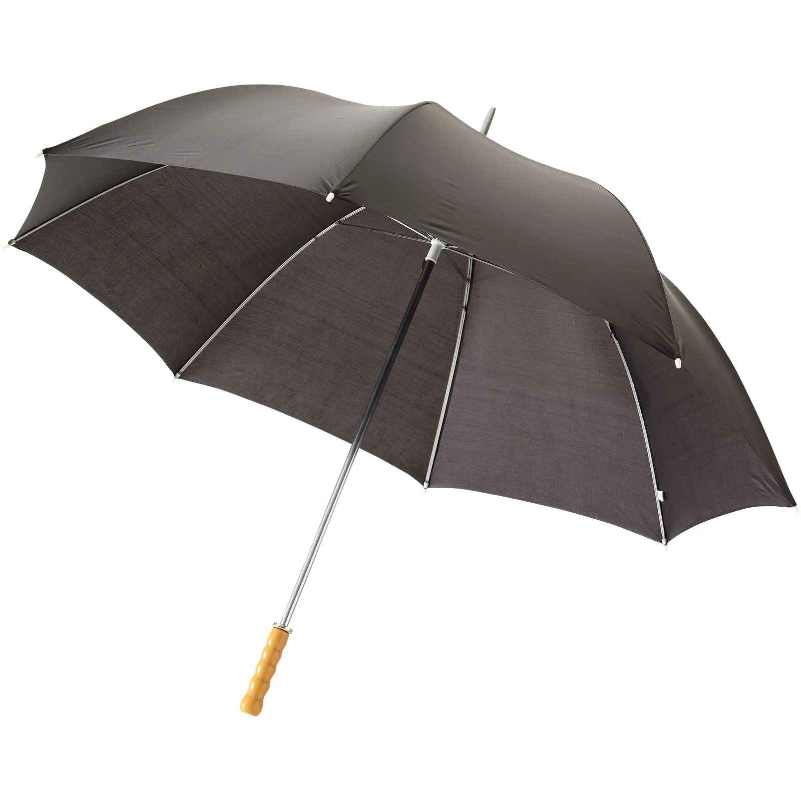 Karl 30" golfparaplu met houten handvat Zwart