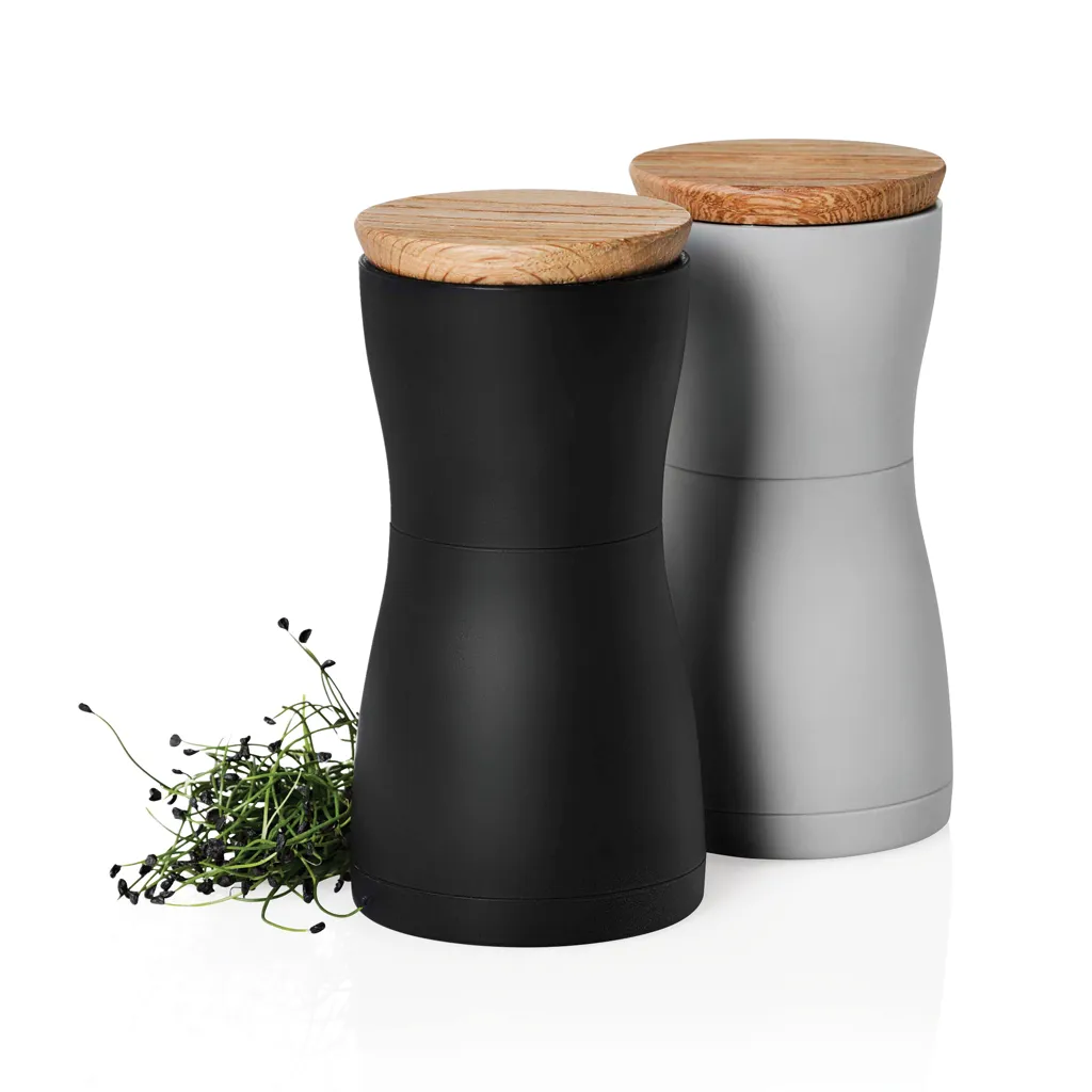 AdHoc Twin zout- en pepermolen set zwart