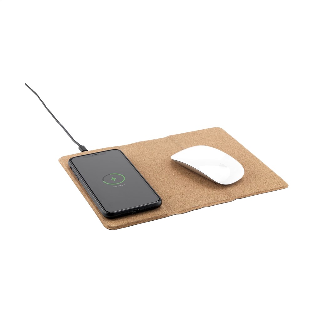 Cork Wireless Charging Mousepad muismat