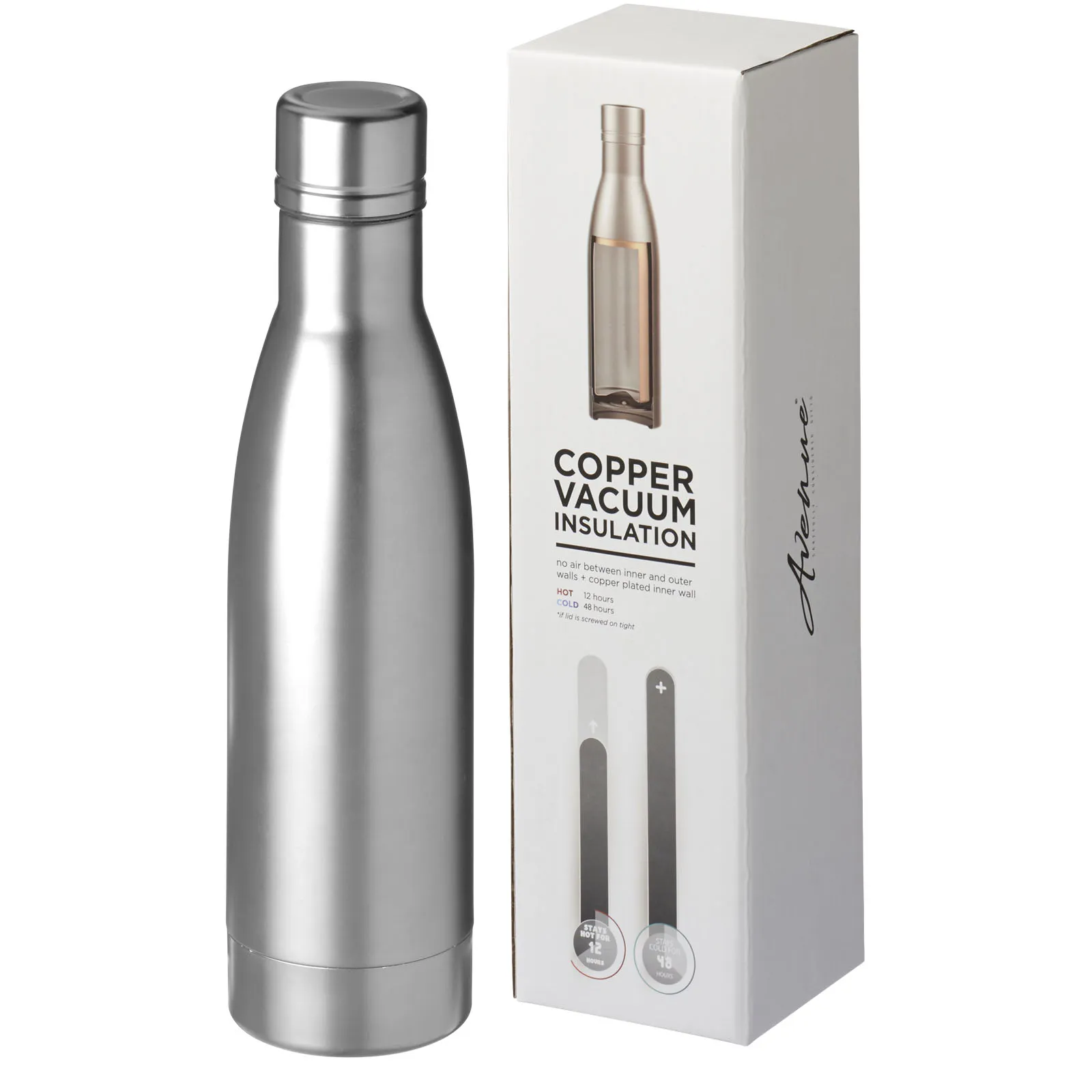 Vasa 500 ml koper vacuüm geïsoleerde fles Zilver