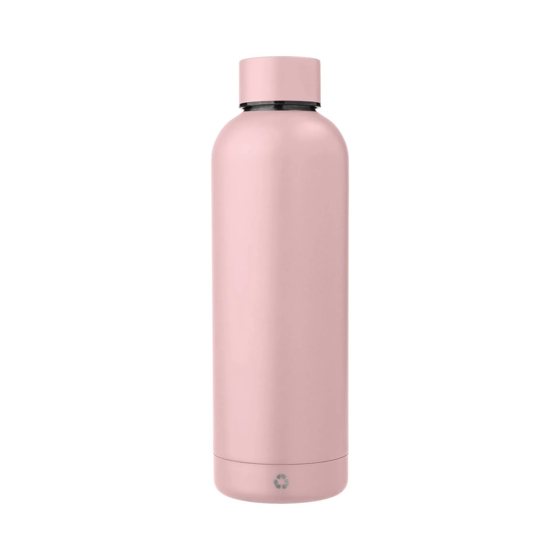Geïsoleerde drinkfles Isaiah van gerecycled materiaal, 500 ml, pastel roze