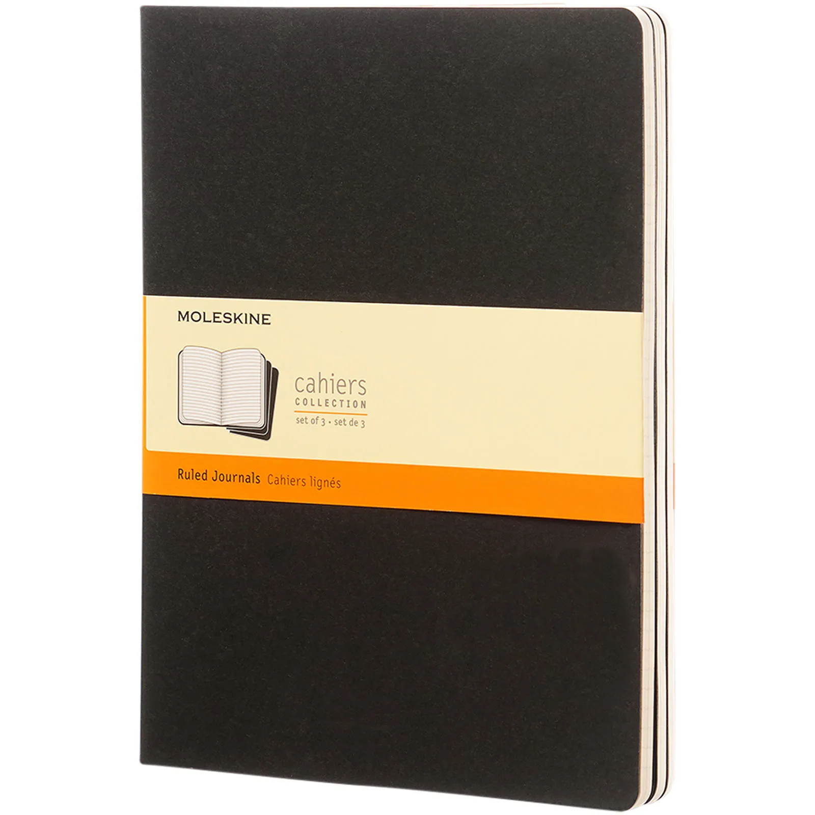 Moleskine Cahier Journal XL - gelinieerd Zwart