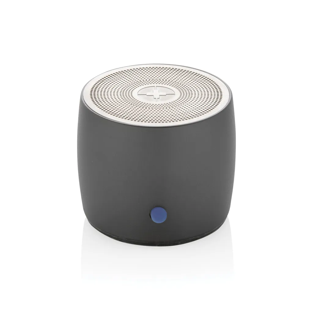 Swiss Peak RCS gerecycled aluminium 3W bass speaker grijs