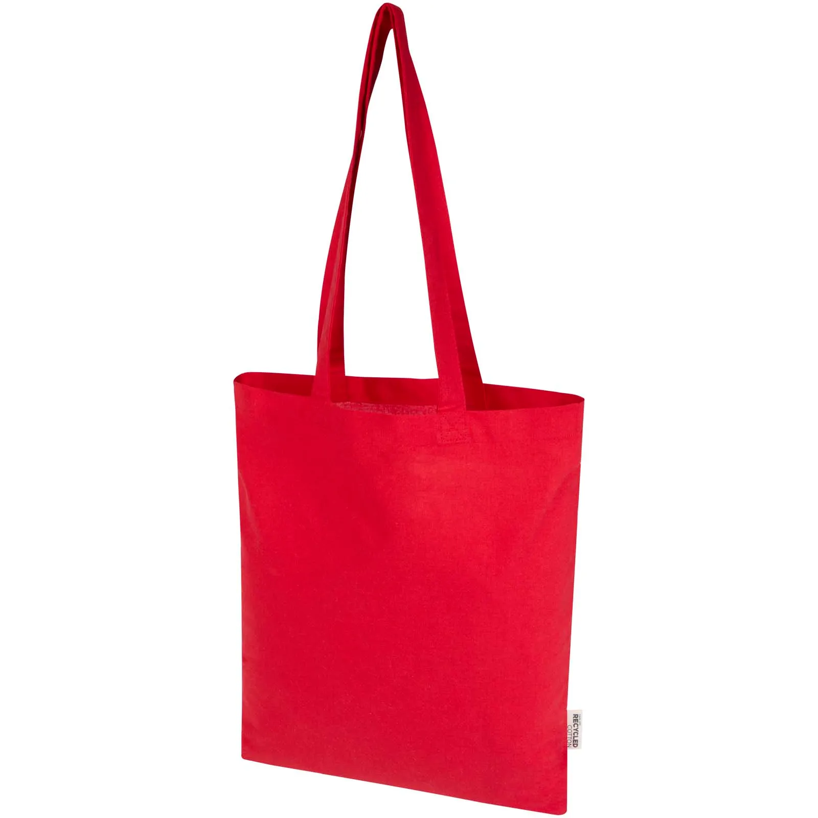 Madras Blend draagtas van 140 g/m² GRS gerecycled katoen 7 l Rood