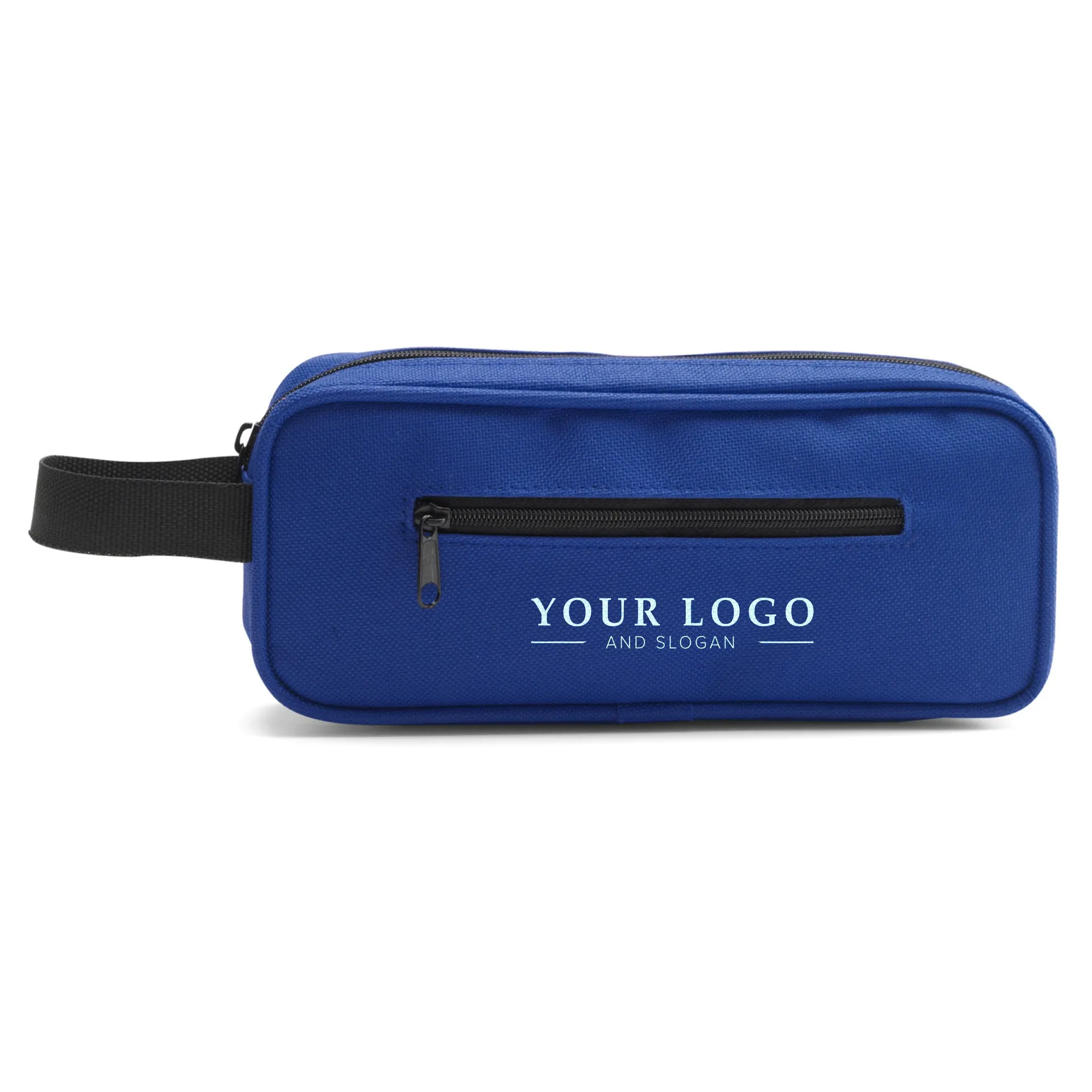 Rode etui Iago van polyester 600D, geschikt voor bedrukking met logo.
