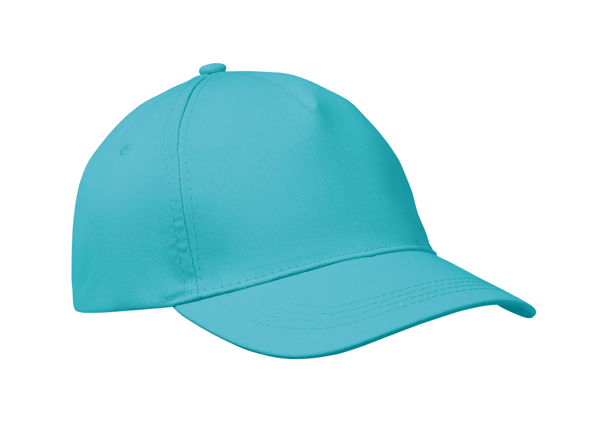 5 panelen baseballpet 160g/m² Turquoise