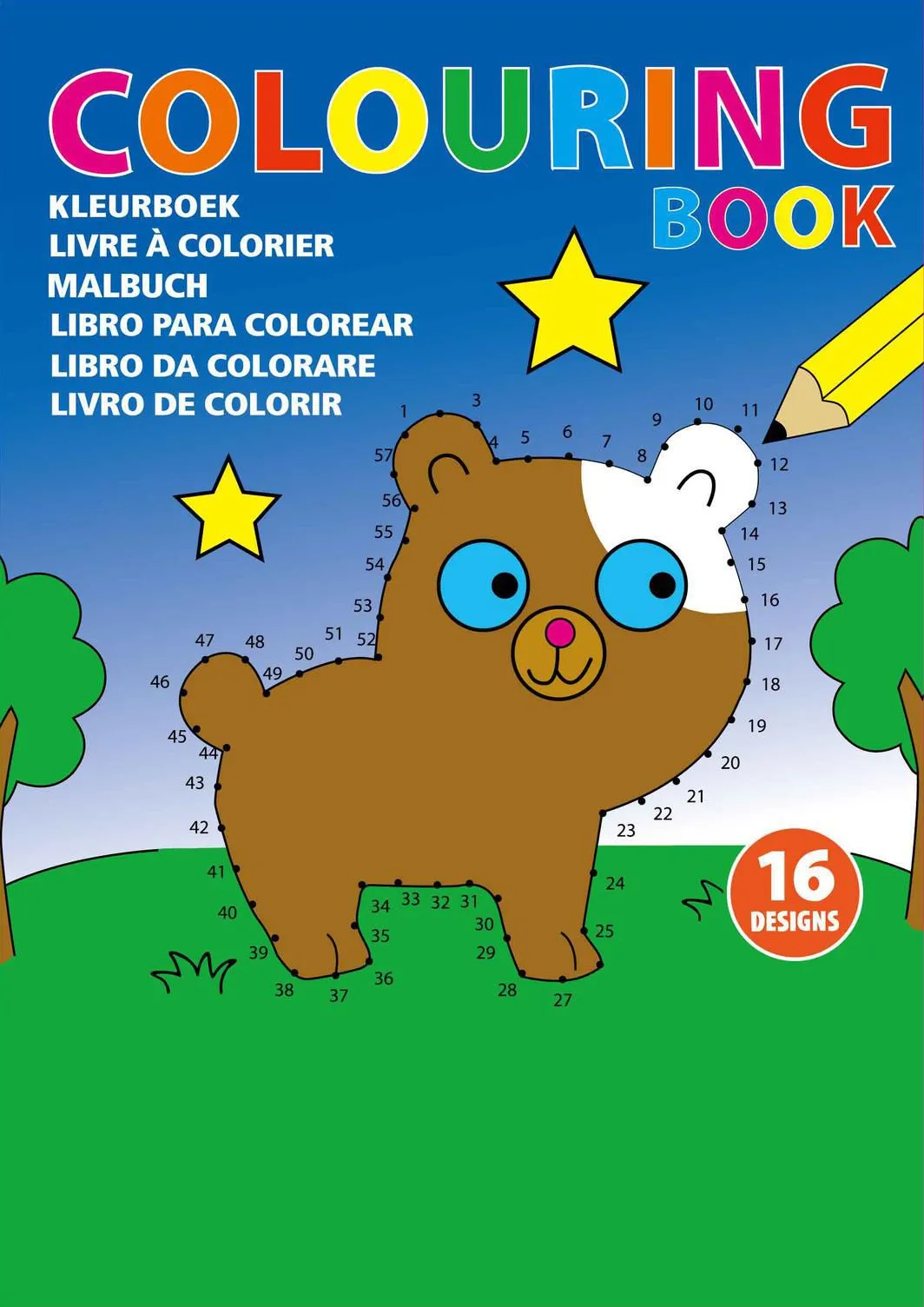 Kartonnen kleurboek Constanze custom/multicolor