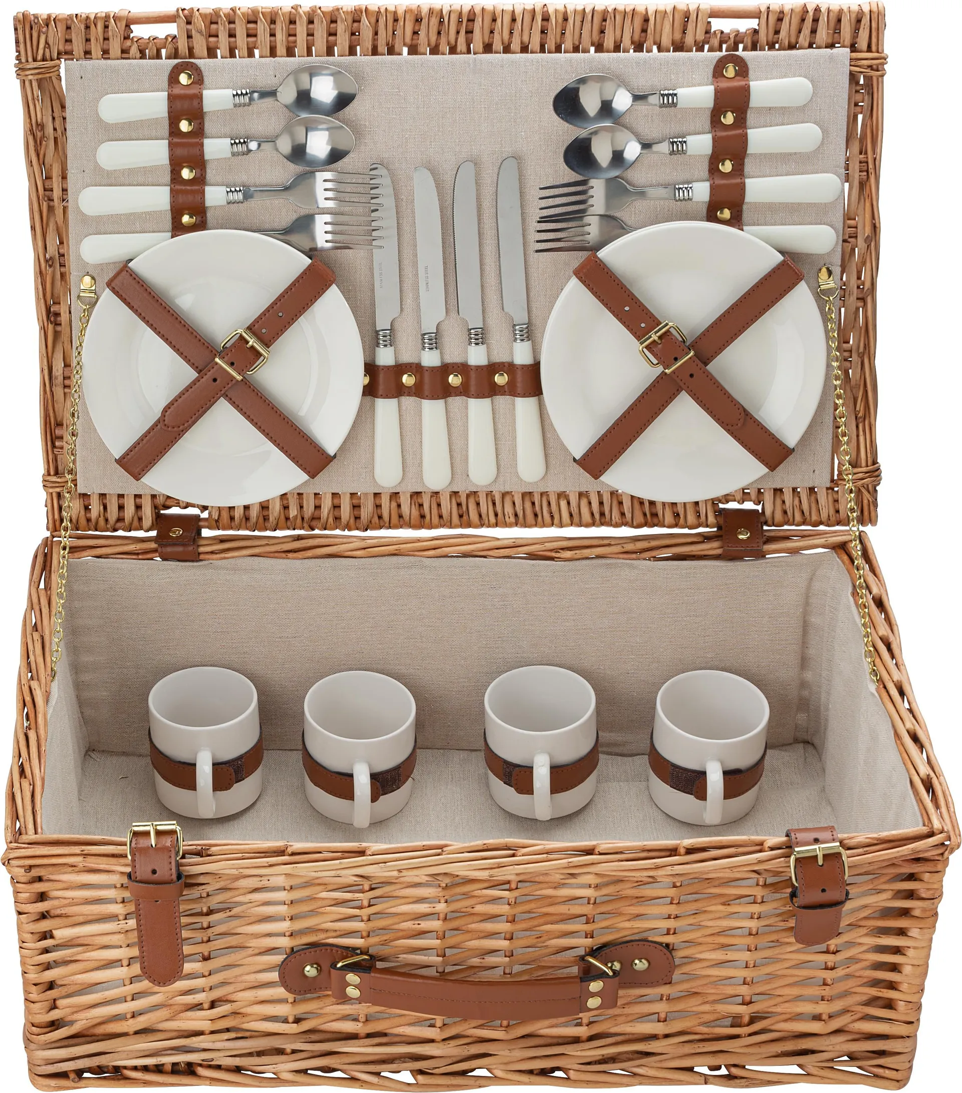 Wilgen picknickmand Levin bruin
