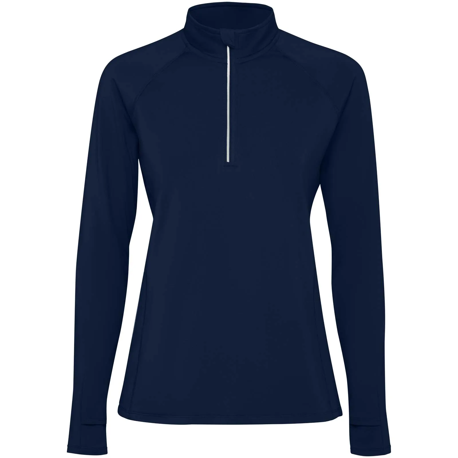 Estambul 200 g/m² damessweater met lange mouwen en halve rits Marineblauw