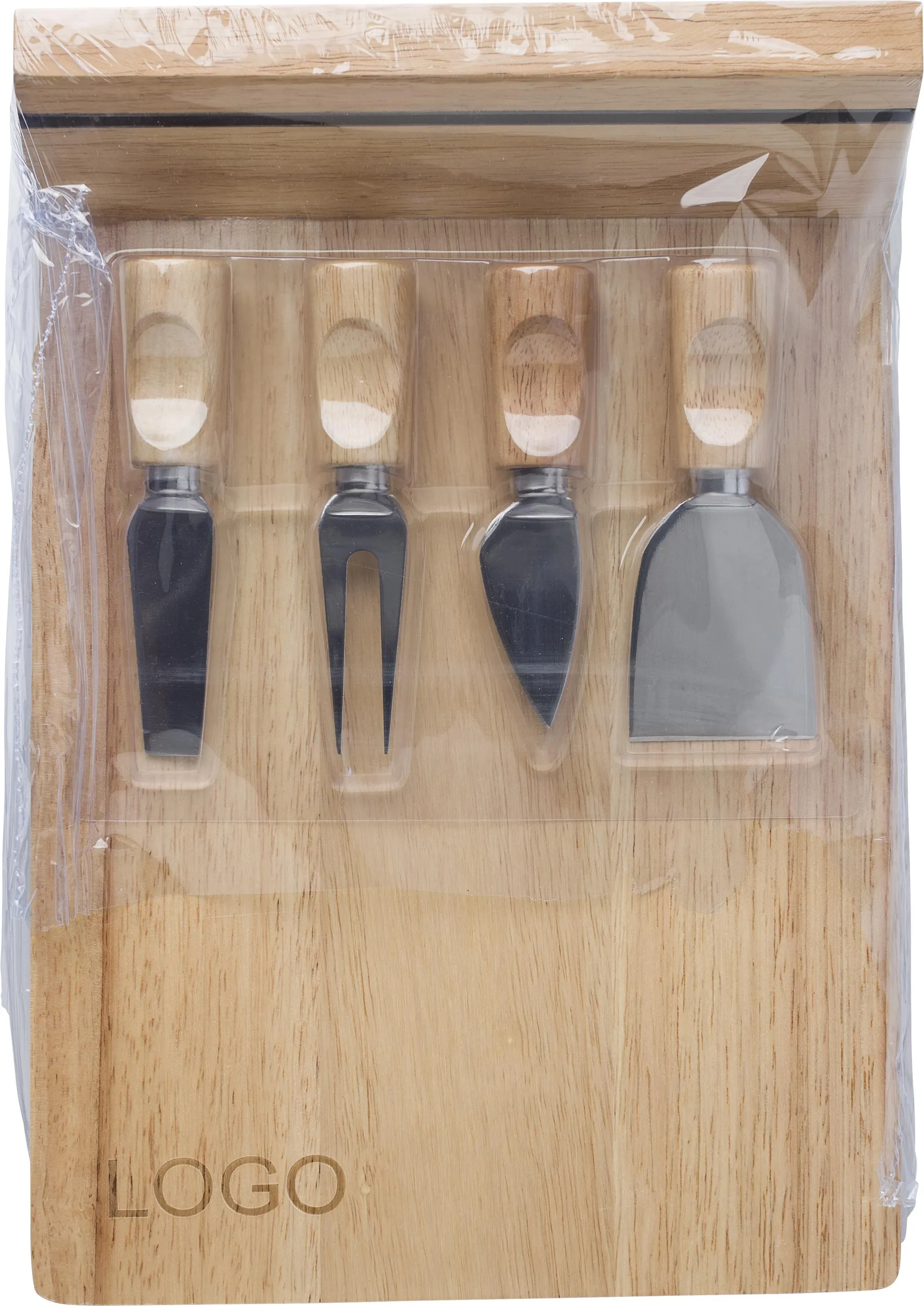 Kaasplankset Arlo | Gummiboom | 4 st bruin
