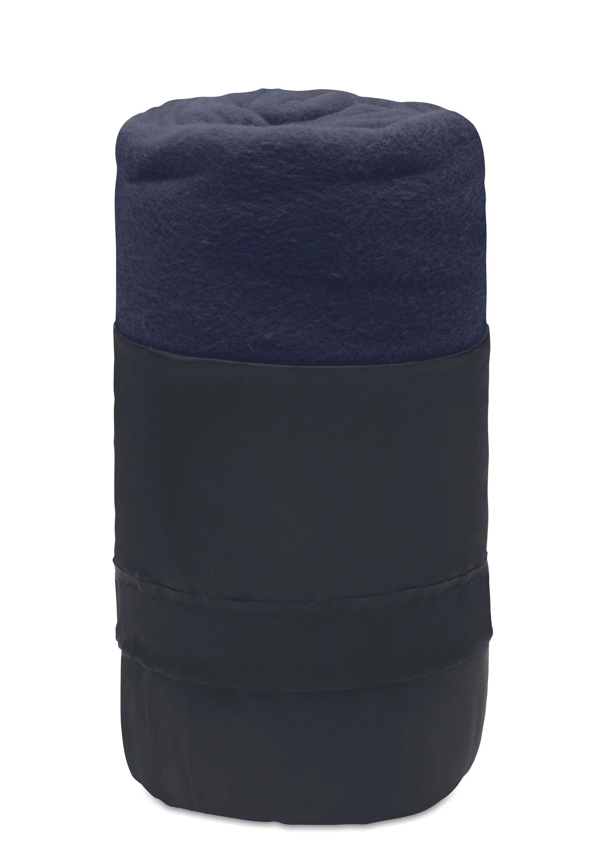 Blauwe RPET fleece reisdeken