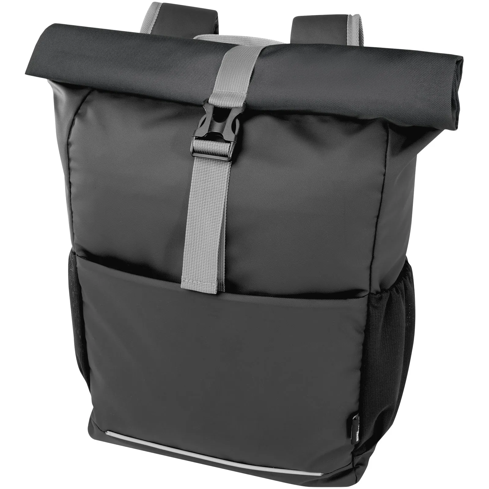 Aqua GRS gerecyclede waterbestendige 15 inch roll-top fietstas 20 l Zwart