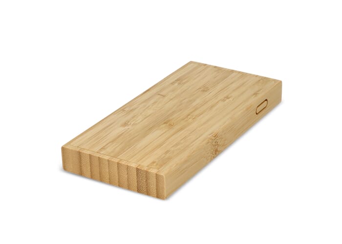 Powerbank met Draadloos Opladen Bamboe 8000 mAh Natuur