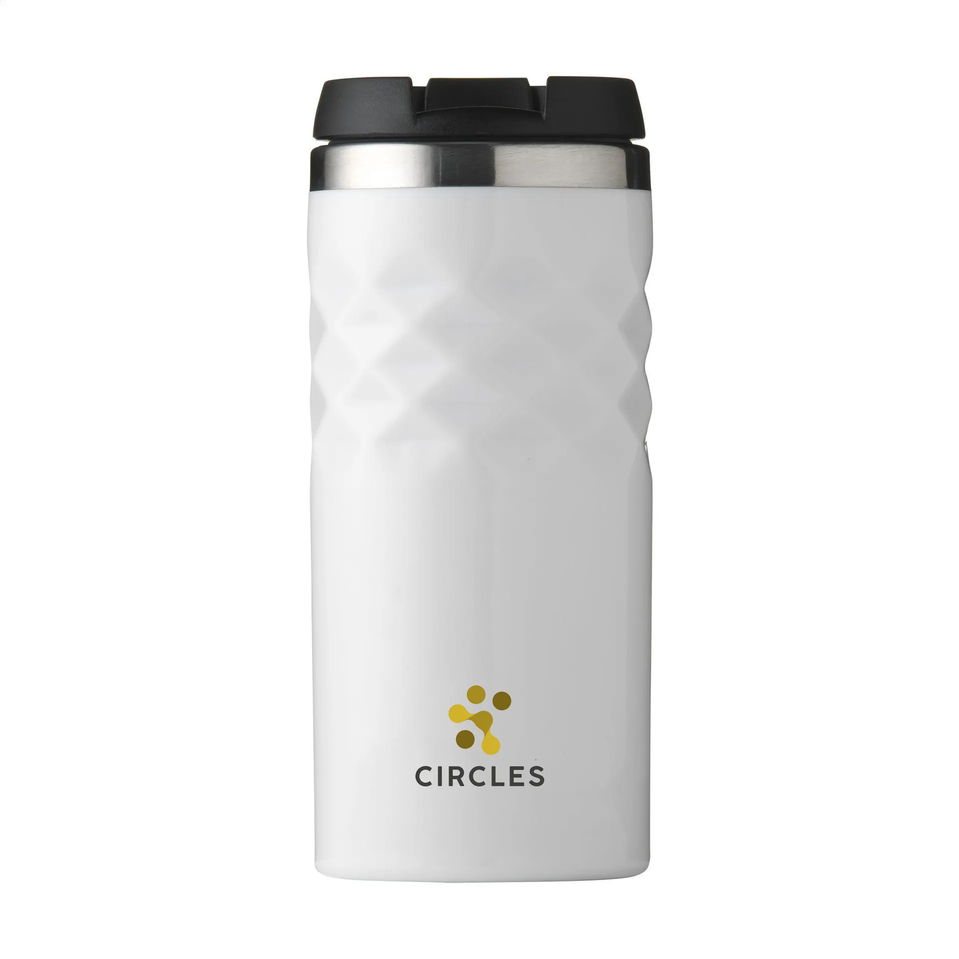 Geometric Mug RCS Recycled Steel 280 ml thermosbeker wit