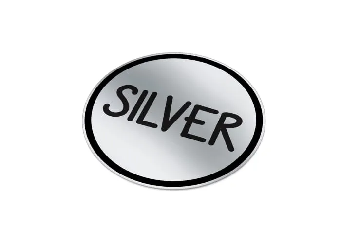 Vinyl Sticker Rond Ø 35 mm Zilver