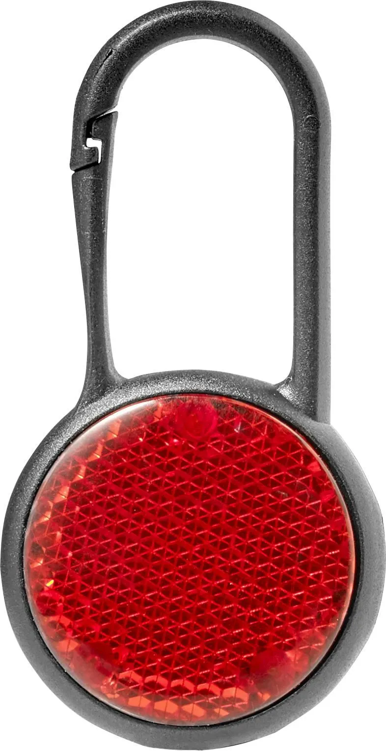 Veiligheidslamp Zuri | Kunststof | Karabijnhaak rood