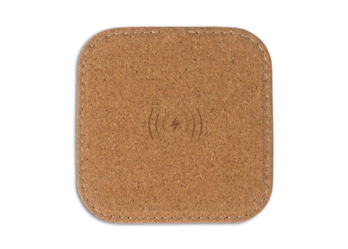 Square cork Wireless charger 5W Natuur