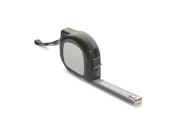 Rolmaat 2 meter Zwart