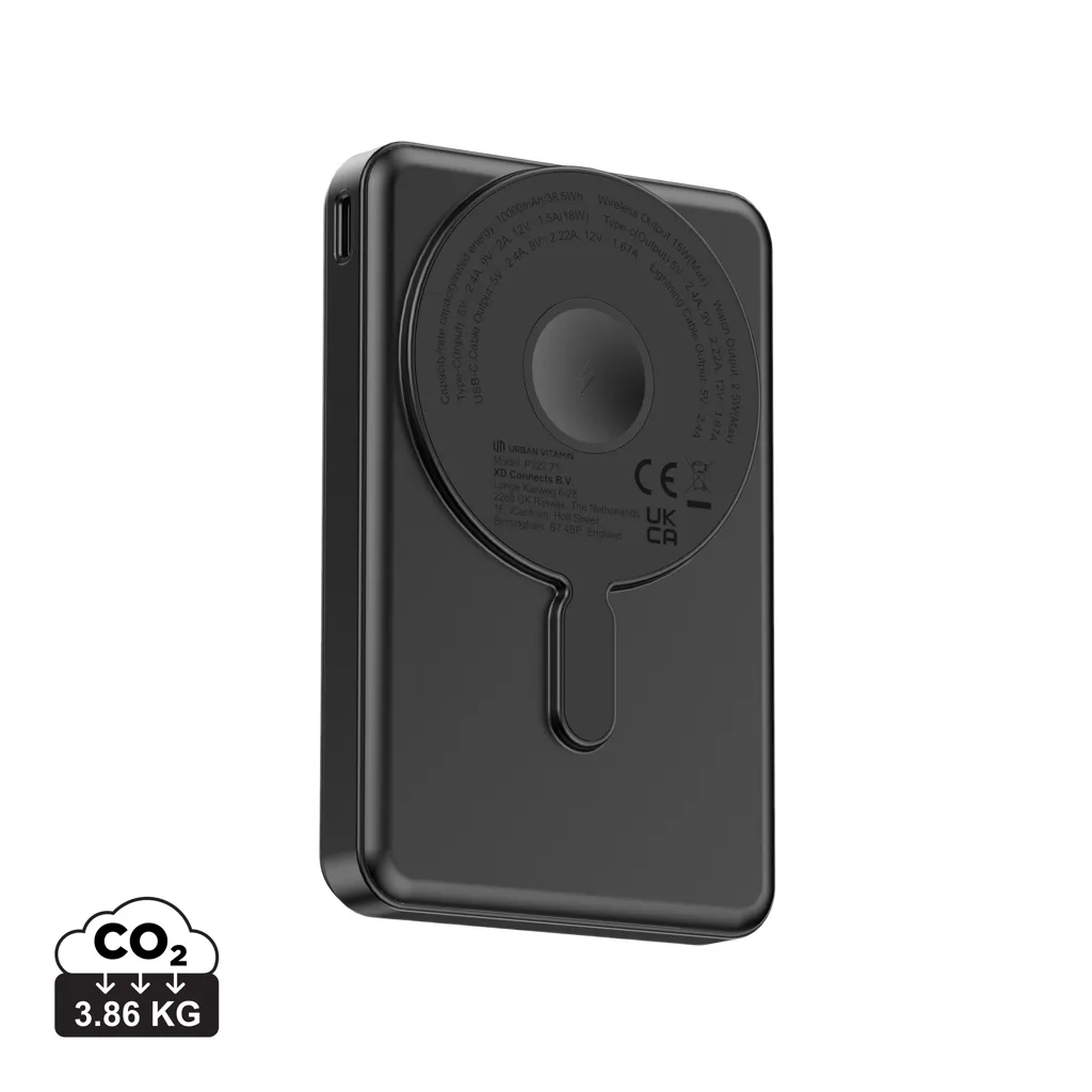Urban Vitamin Delano 5-in-1 10.000mAh 20WPD magn. powerbank zwart