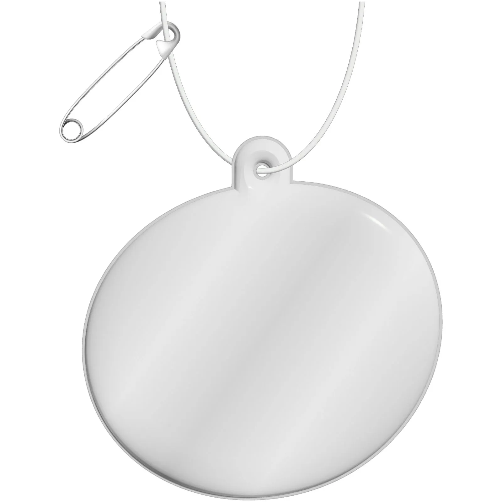 RFX™ H-09 ovale reflecterende TPU hanger Wit