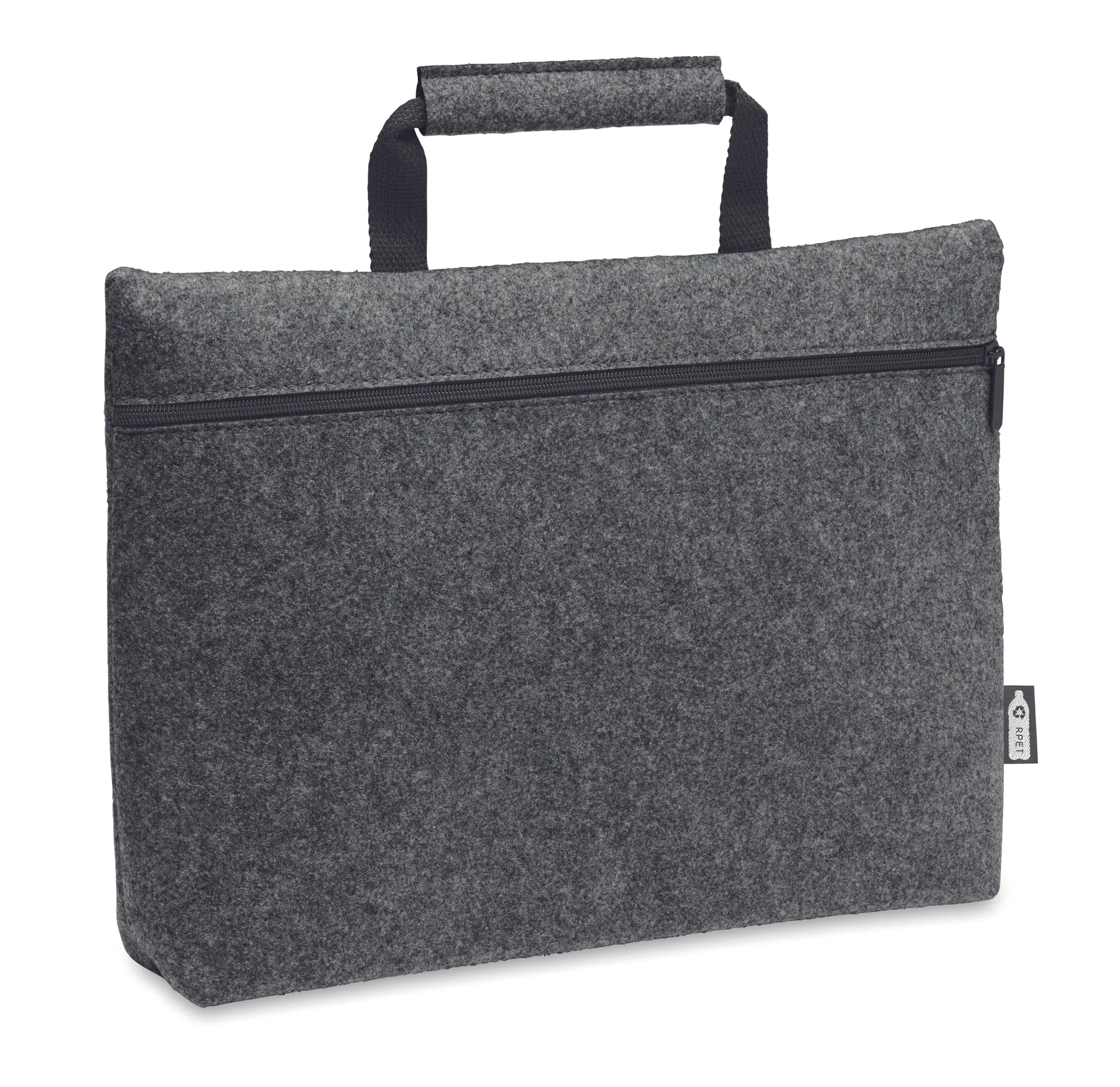 RPET vilt laptop tas met rits