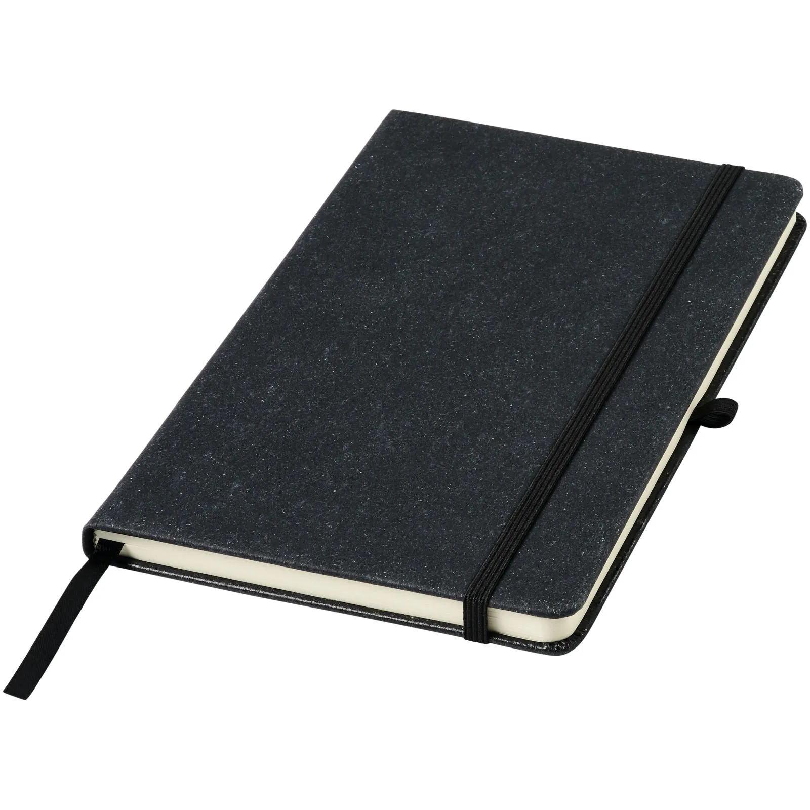 Atlana lederen notitieboek in A5 formaat Zwart