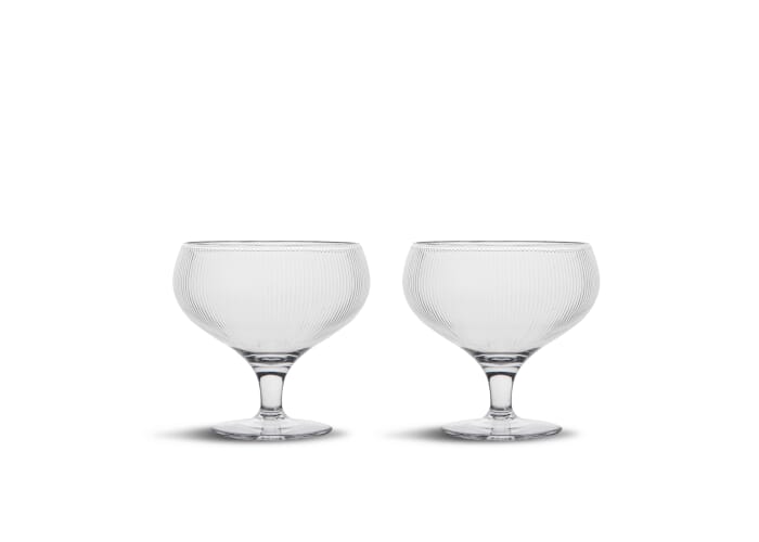 Billi coupe glas set van 2 Transparant