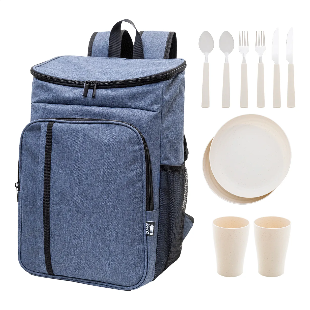 Duonic RPET koelere picknick rugzak donker blauw