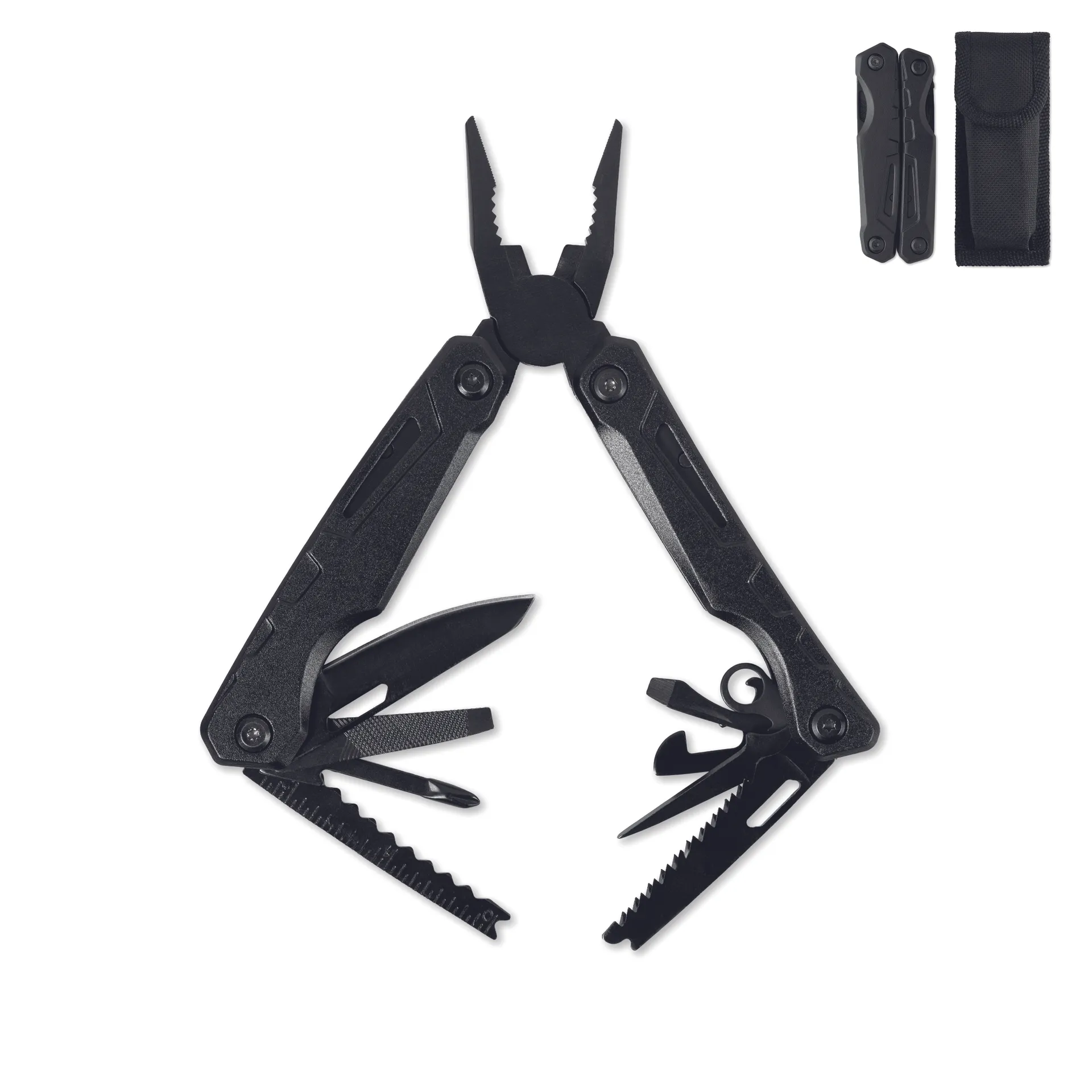 13-in-1 opvouwbare multitool Zwart