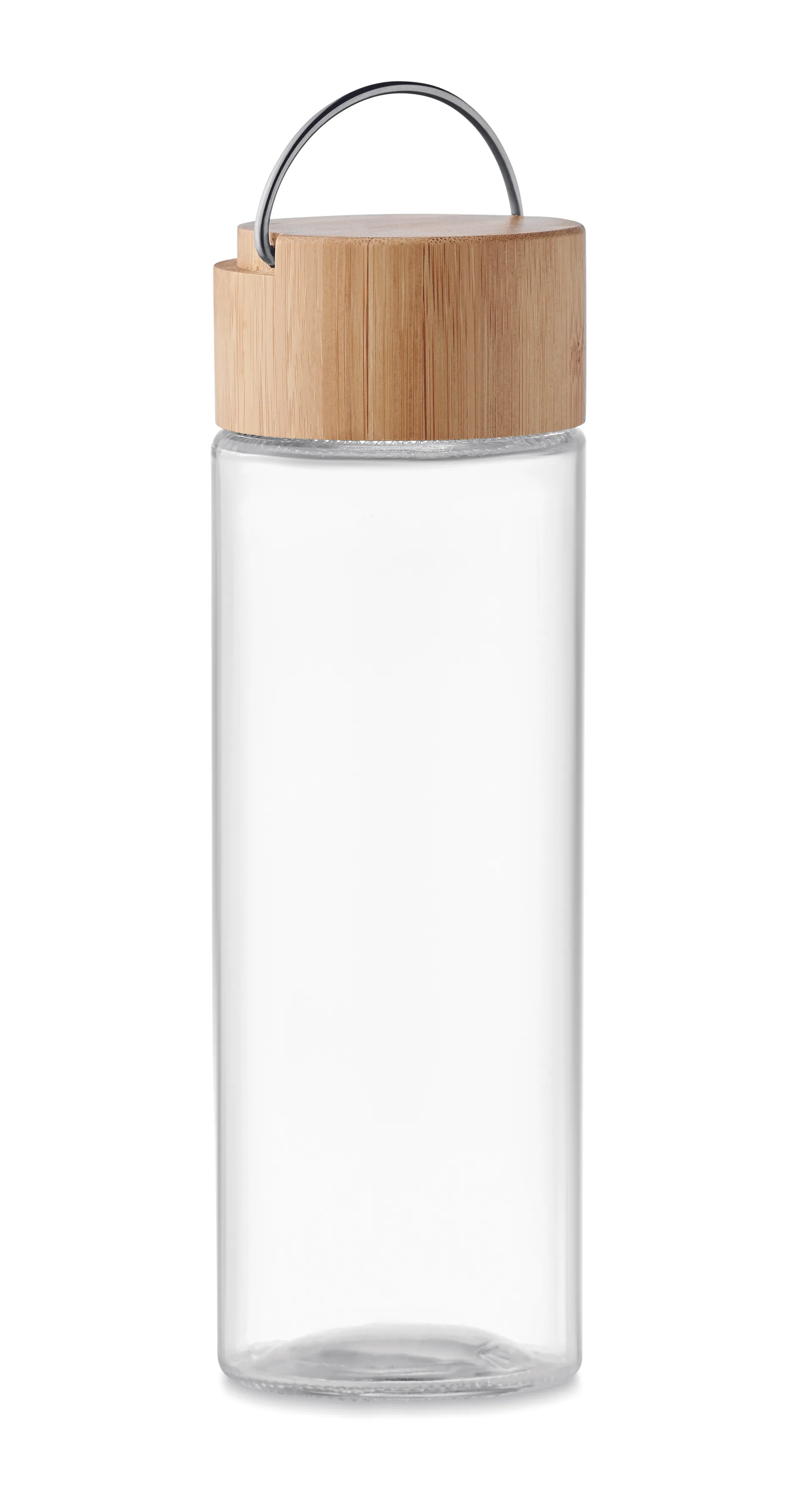 Glazen fles 500ml  bamboe dop
