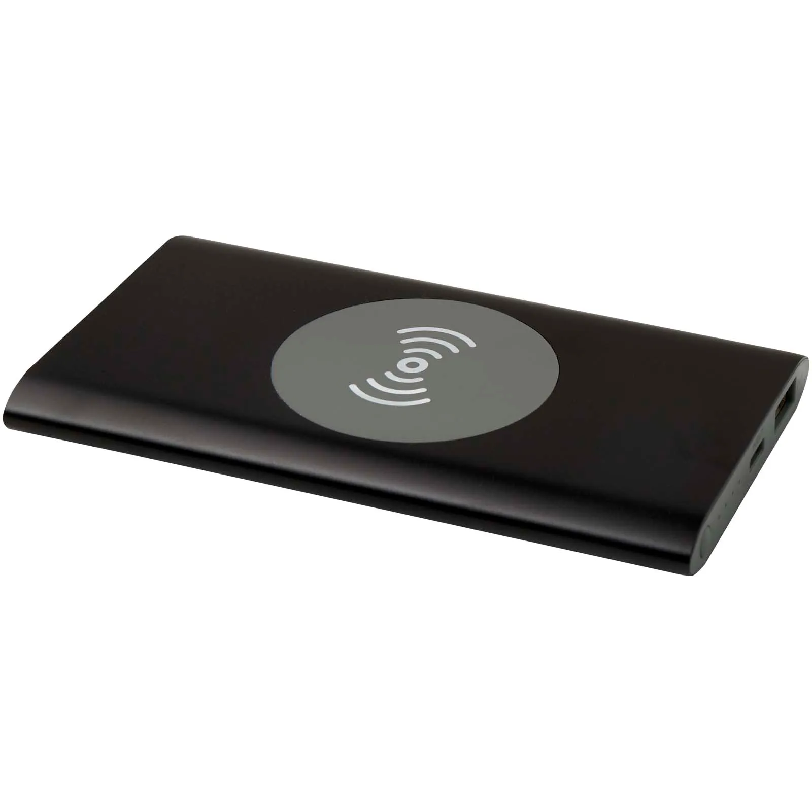 Juice type-C draadloze powerbank van 4000 mAh van gerecycled aluminium  Zwart
