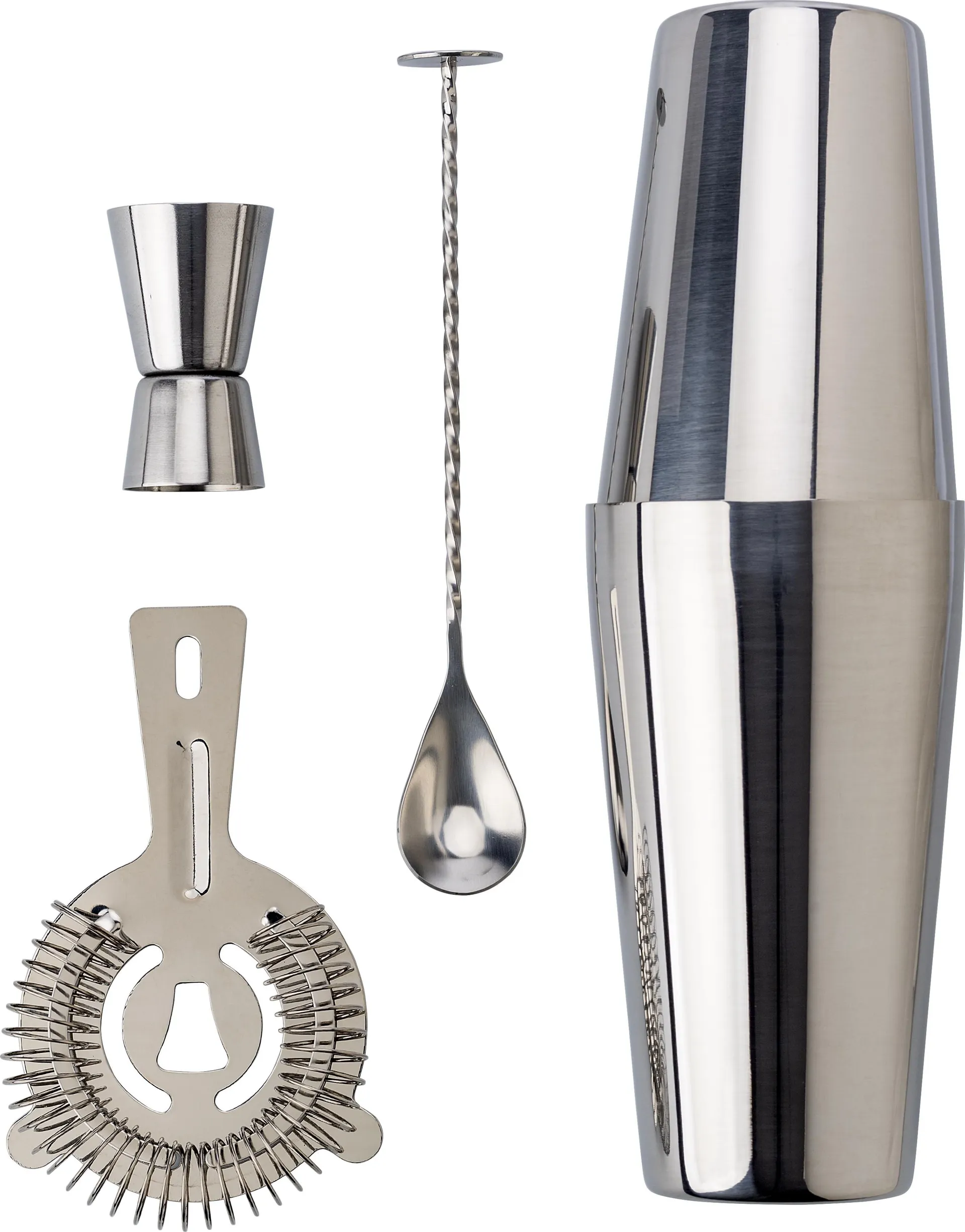Cocktailset Tatiana | Rvs | 4 st zwart