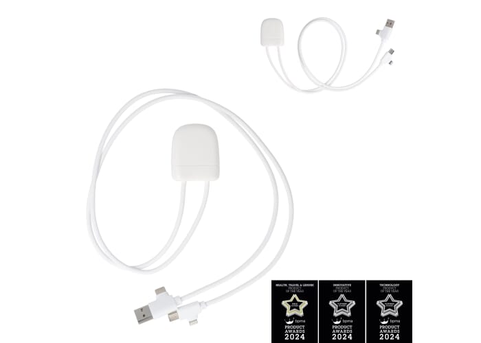 4034 - Xoopar Ice-Tag kabel voorzien van Find My tracker  Wit