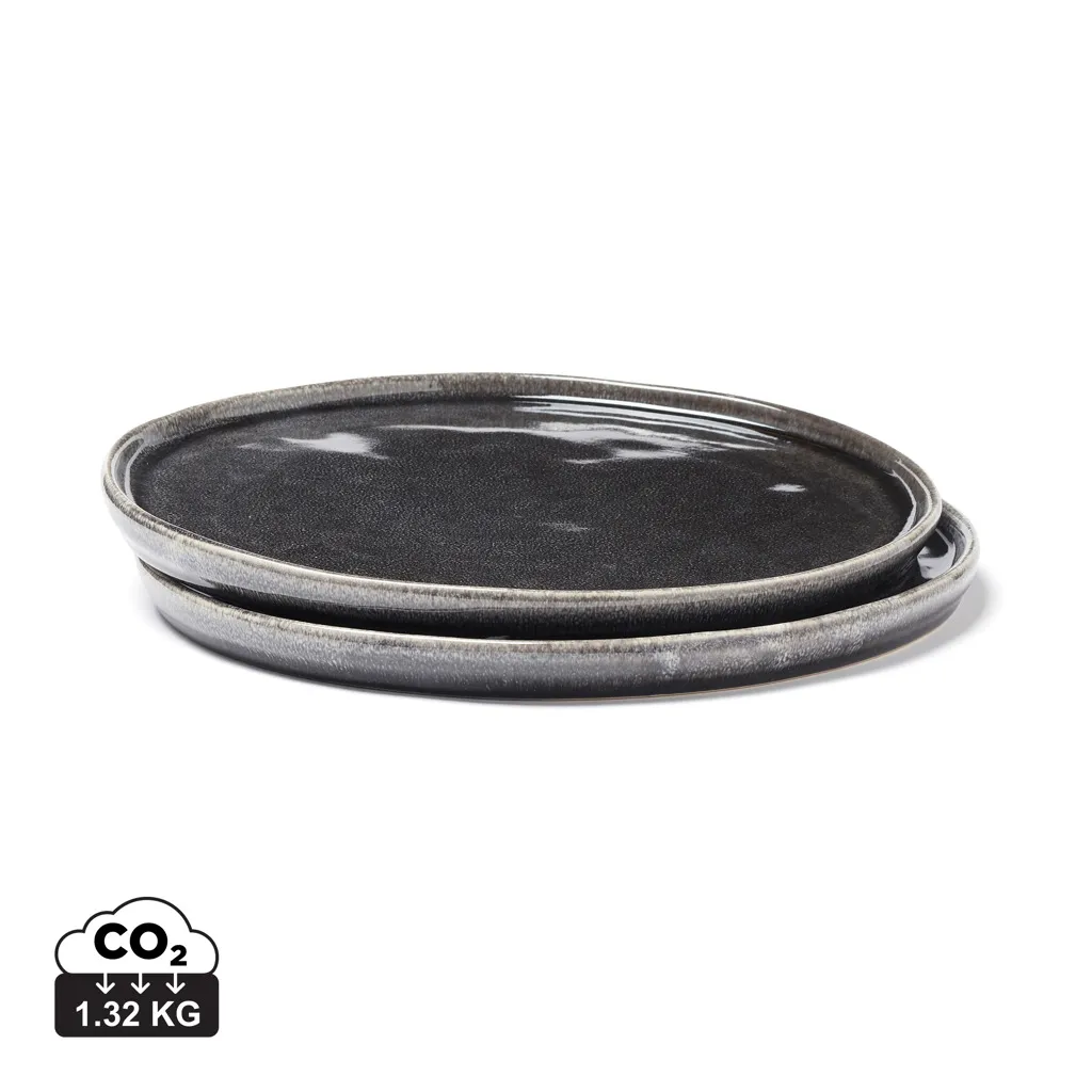VINGA Nomimono bord 20 cm, set van 2 stuks zwart